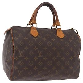 LOUIS VUITTON Monogram Speedy 30 Handtasche M41526 LV Auth 190917