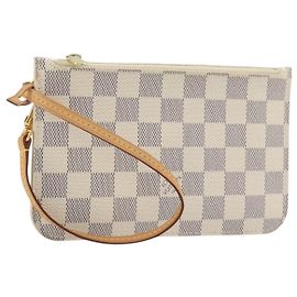 LOUIS VUITTON Damier Azur Neverfull PM Pouch Accessorio Pouch LV Auth bs36211