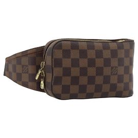 LOUIS VUITTON Bolso de Hombro Damier Ebene Geronimos N51994 LV Auth ar14066