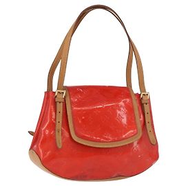 LOUIS VUITTON Monogram Vernis Biscayne Bay GM Bag Rouge M91287 LV Auth BA14386