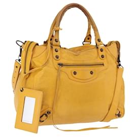 BALENCIAGA Borsa Classic Vero in Pelle 2way Gialla 235216 Auth ka5212A - Balenciaga