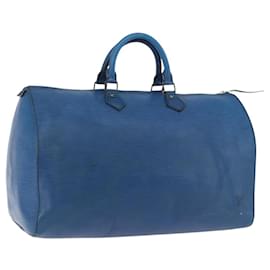 LOUIS VUITTON Epi Speedy 40 Handtasche Toledo Blue M42985 LV Auth 192027
