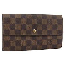 LOUIS VUITTON Damier Ebene Portefeuille Sarah Long Wallet N60491 LV Auth bs36121 - Louis Vuitton