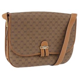 Borsa a tracolla GUCCI Micro GG Supreme PVC Beige Oro 001 406 1780 Auth BA14455