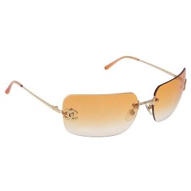 Occhiali da sole CHANEL metallo Gold CC Auth BA14352M