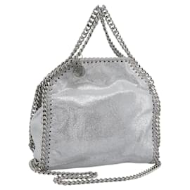 Borsa Falabella con catena Stella MacCartney polyester 2way Silver Auth BA14408A - Autre Marque