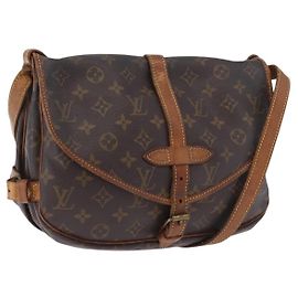 LOUIS VUITTON Bolso de Hombro Monogram Saumur 30 M42256 LV Auth BA14441