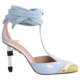 Lanvin Ankle strap heels blau Leder Größe 40