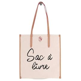 Borsa tote Lancel in tessuto ecru
