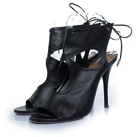 Aquazzura, black sexy thing cutout leather sandals