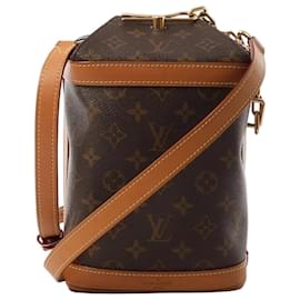 Borsa a tracolla Louis Vuitton Milk Box in tela Monogram marrone M44877
