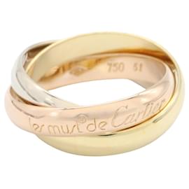 Cartier Trinity Ring aus Weißgold Gelbgold und Roségold