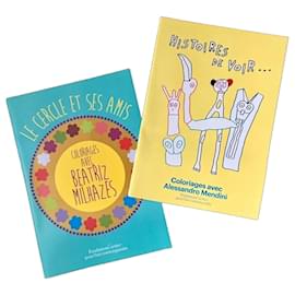 Set of 2 Fondation Cartier coloring books - Beatriz Milhazes & Alessandro Mendini