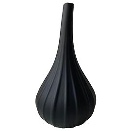 Autre Marque Vaso Salviati "Drops" in vetro di Murano nero opaco, 16 cm