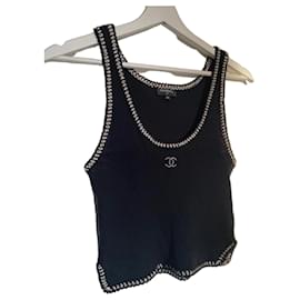 Chanel Logo Tanktop 22P - Schwarz