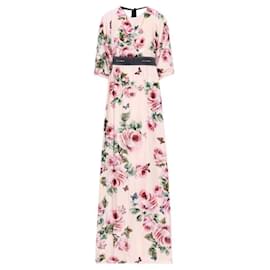 Dolce & Gabbana Blumen-Maxikleid mit Schmetterlingen