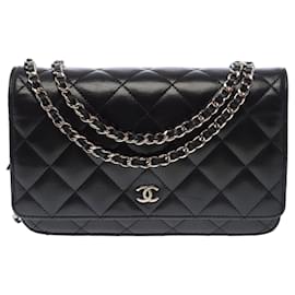 Borsa CHANEL Wallet on Chain in Pelle Nera - 103722