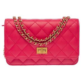 Borsa CHANEL Wallet on Chain in Pelle Rosa - 103723