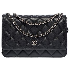 Bolso CHANEL Wallet on Chain en Cuero Negro - 103733