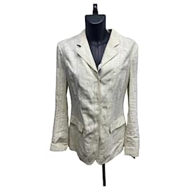 Blazer Prada Vintage con stampa astratta 100% lino – Made in Italy (IT 46)
