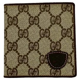 Gucci Vintage GG Muster Leder Bi-fold Portemonnaie