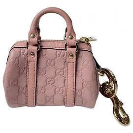 Charm per borsa in pelle rosa Gucci GG Blooms