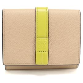 Cartera trifold Loewe en beige