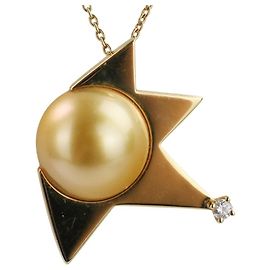 Collana Comet Plus TASAKI in Au750 con perla dorata