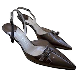 Décolleté slingback Louis Vuitton in vernice marrone