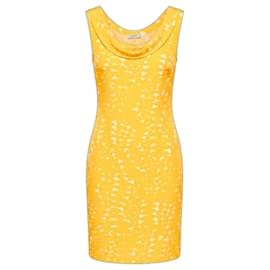 Prada Vintage Seiden-Shift-Kleid mit abstraktem geometrischem Print IT 44