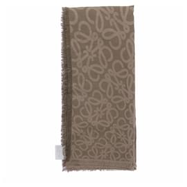 Sciarpa in seta e lana kaki - Loewe