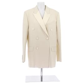 Céline Blazer aus Baumwolle Ecru
