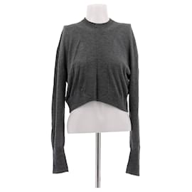 Louis Vuitton Crop-Pullover Grau Viskose M