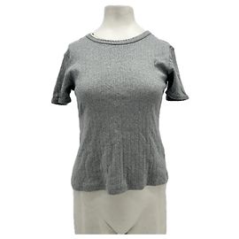 Autre Marque Camiseta de algodón gris