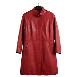 Autre Marque Abrigo vintage de piel de cordero italiano Anavas Dark Rose - Talla Medium - fabricado en Corea del Sur para el mercado japonés