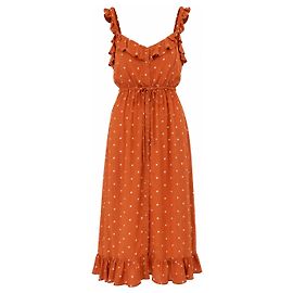 For Love & Lemons Polka Dot Midi Kleid – Größe M