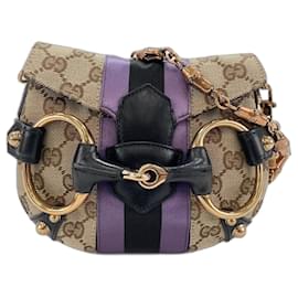 Borsa a tracolla 2-Way Gucci Horsebit in beige