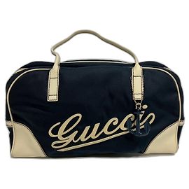 Borsa in nylon blu navy Gucci