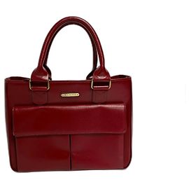 Bolso de mano/Bolso de hombro en cuero rojo Burberry