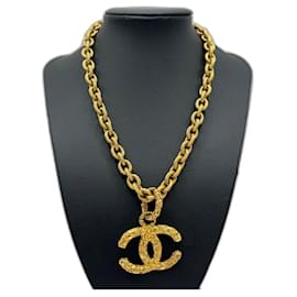 Collana Chanel Coco Mark in lava con placcatura in oro