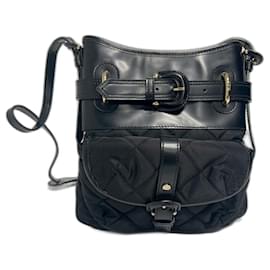 Borsa a tracolla in nylon nero Burberry