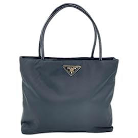Prada Nylon Triangle Plate Tote Bag