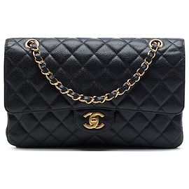 Chanel Black Medium Classic Caviar Double Flap