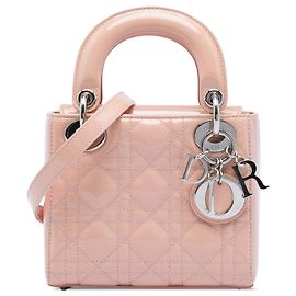 Dior Pink Mini Patent Cannage Lady Dior