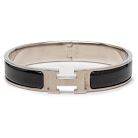 Pulsera Hermès Black Narrow Enamel Clic Clac H PM