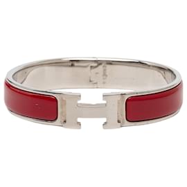 Bracciale Hermès Red Narrow Enamel Clic H PM