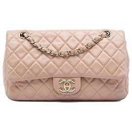 Chanel Brown Medium Classic Lambskin Double Flap