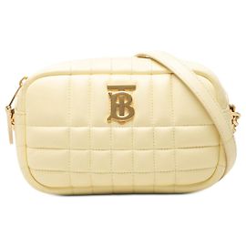 Borsa a tracolla Lola Mini in agnello trapuntato giallo Burberry