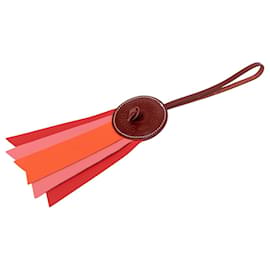Charm per borsa Paddock Flot in pelle di vacchetta Red Hunter e pelle di agnello Milo - Hermès