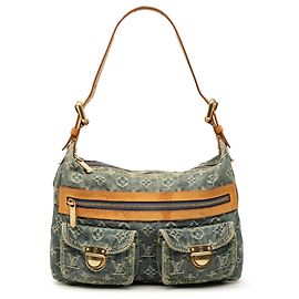 Borsa Louis Vuitton Blue Monogram Denim Baggy PM